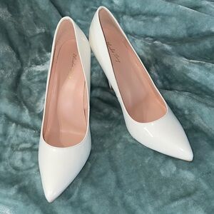 Size 12 white stilettos